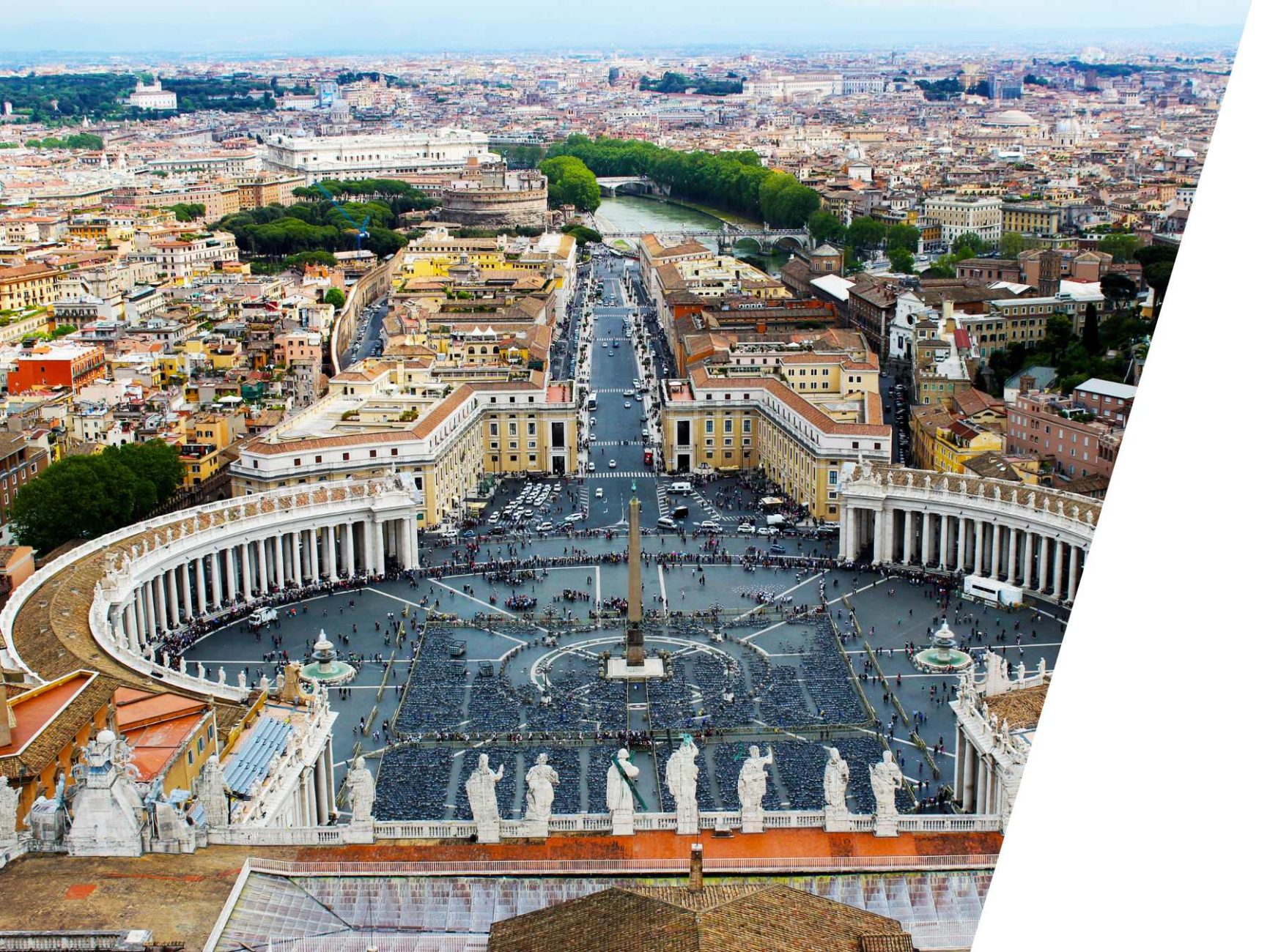 The Vatican from above, with Rome in the background
